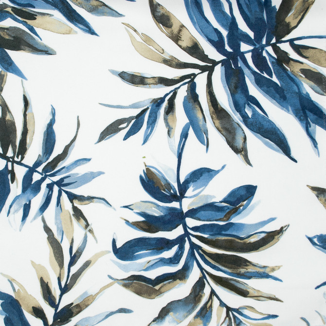 Palmera Nocturne Blue by Europatex Designer Fabric Palmera 100% Polyester 31.8" H, 15.35" V 59.00 inches - Swanky Fabrics -