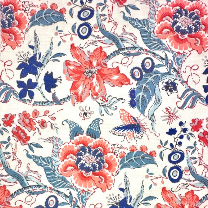 Wild Flower - White by Europatex Designer Fabric Wild Flower 85% Polyester, 15% Linen China See Sample Horizontal: N/A and Vertical: N/A 54.00 inches  - Swanky Fabrics -