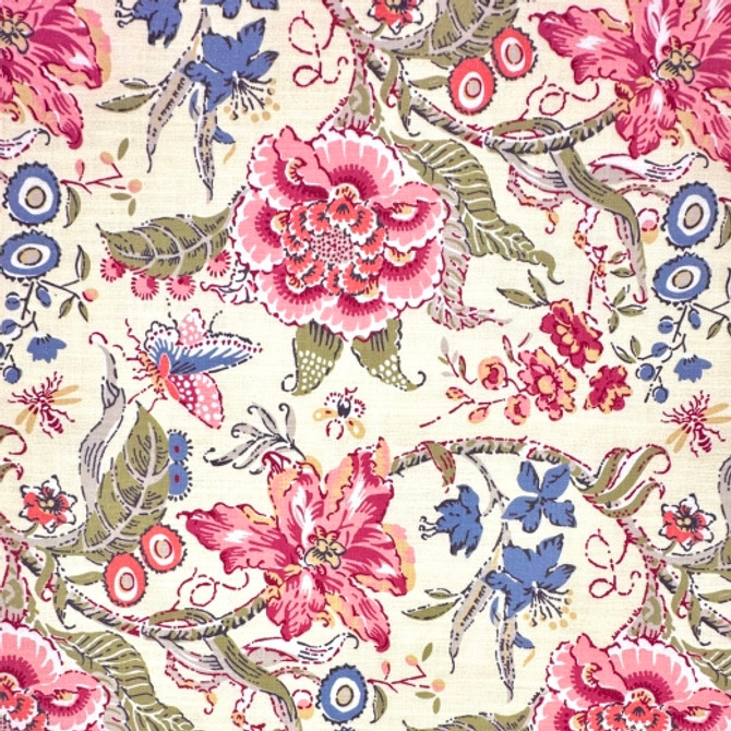 Wild Flower - Yellow by Europatex Designer Fabric Wild Flower 85% Polyester, 15% Linen China See Sample Horizontal: N/A and Vertical: N/A 54.00 inches  - Swanky Fabrics -
