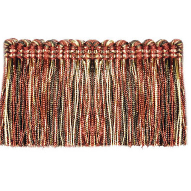 Amiens Nutmeg by Europatex Designer Fabric Elegant Dream 100% Rayon 2.75 inches - Swanky Fabrics -