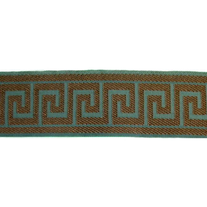 Greek Key - Espresso by Europatex Designer Fabric Tapes Decor 100% Polyester China See Sample Horizontal: N/A and Vertical: N/A 2.50 inches  - Swanky Fabrics -