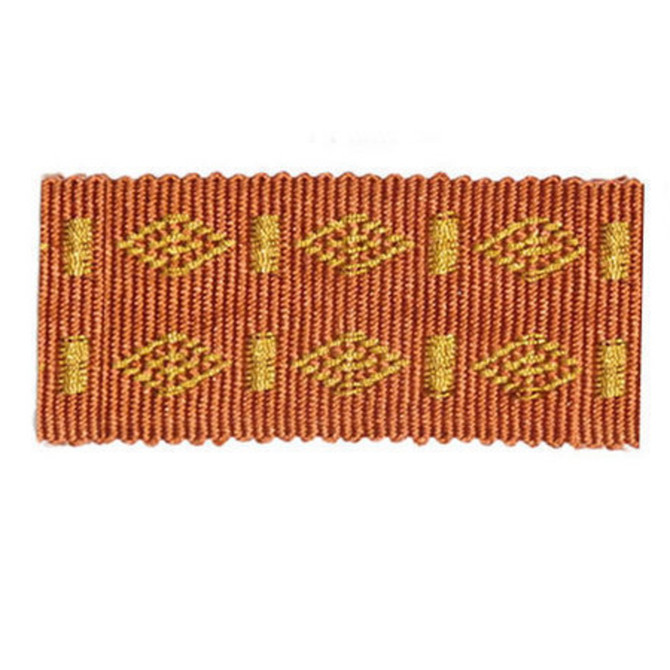 Le Puy Cinnabar by Europatex Designer Fabric Elegant Dream 100% Rayon 1.75 inches - Swanky Fabrics -