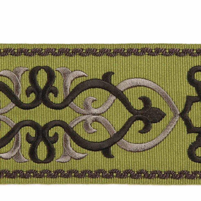 Mainz Avocado by Europatex Designer Fabric Tapes Galore 100% Polyester 8.63" 3.00 inches - Swanky Fabrics -