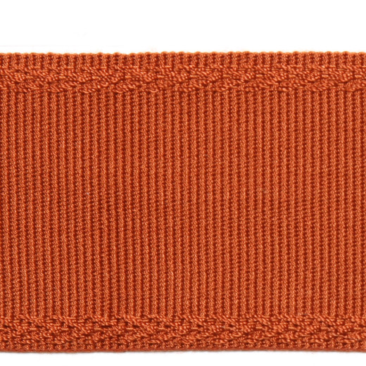 Majestic - Pumpkin by Europatex Designer Fabric Dainty & Majestic 100% Polyester China See Sample Horizontal: N/A and Vertical: N/A 2.38 inches  - Swanky Fabrics -
