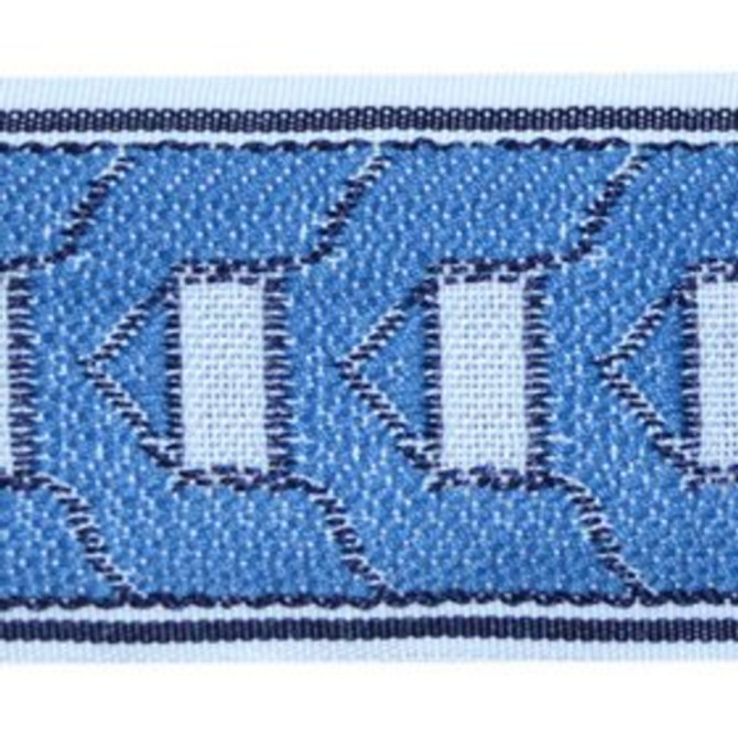 Pantheon - Cobalt by Europatex Designer Fabric  100% Polyester China See Sample Horizontal: N/A and Vertical: N/A   - Swanky Fabrics -