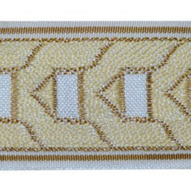 Pantheon Creme Brule by Europatex Designer Fabric Tapes Decor 100% Polyester 2.00 inches - Swanky Fabrics -