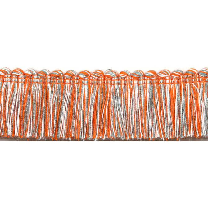 Pergola Brushed Fringe Coral by Europatex Designer Fabric Pergola 100% Solution Dyed Acrylic 1.50 inches - Swanky Fabrics -