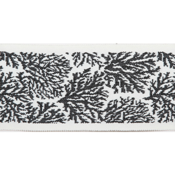 Pergola - Coral Tape - Black by Europatex Designer Fabric Pergola 100% Solution Dyed Acrylic China See Sample Horizontal: N/A and Vertical: N/A 3.25 inches  - Swanky Fabrics -