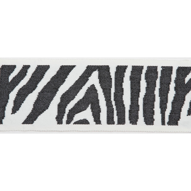 Pergola Zebra Tape Black by Europatex Designer Fabric Pergola 100% Solution Dyed Acrylic 3.25 inches - Swanky Fabrics -