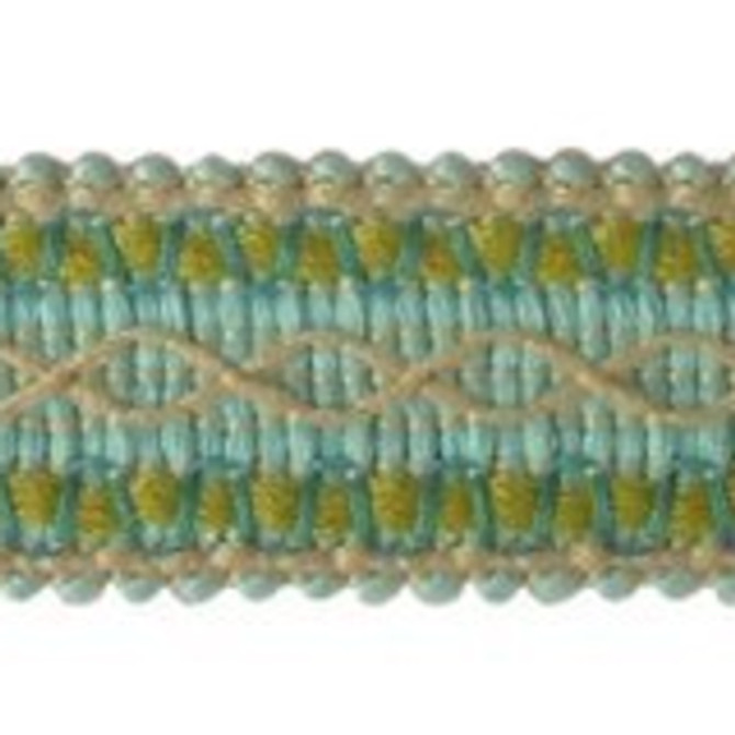 Samba-Teal by Europatex Designer Fabric Carnivale 100% Polyester China See Sample Horizontal: N/A and Vertical: N/A 1.00 inches  - Swanky Fabrics -