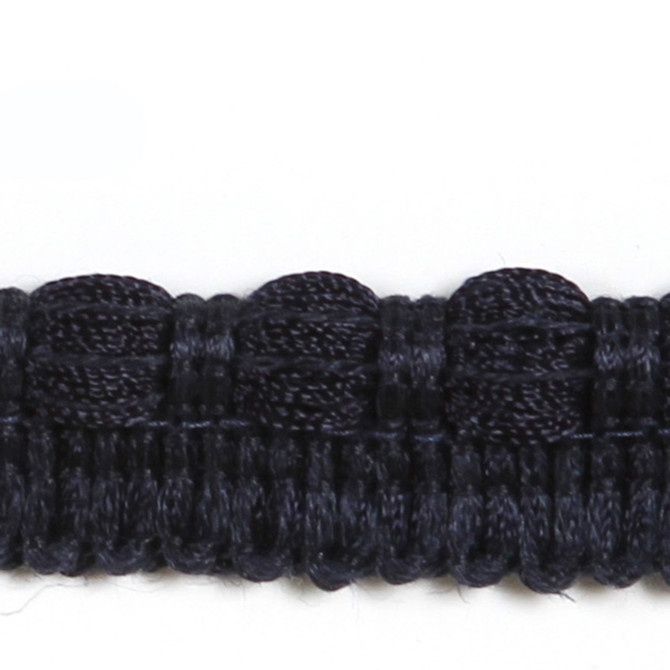 Turku Navy by Europatex Designer Fabric Helsinki 100% Polyester 0.25 inches - Swanky Fabrics -