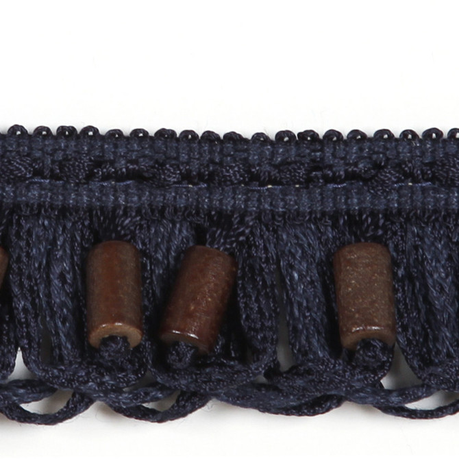 Vaasa Navy by Europatex Designer Fabric Helsinki 100% Polyester 1.25 inches - Swanky Fabrics -