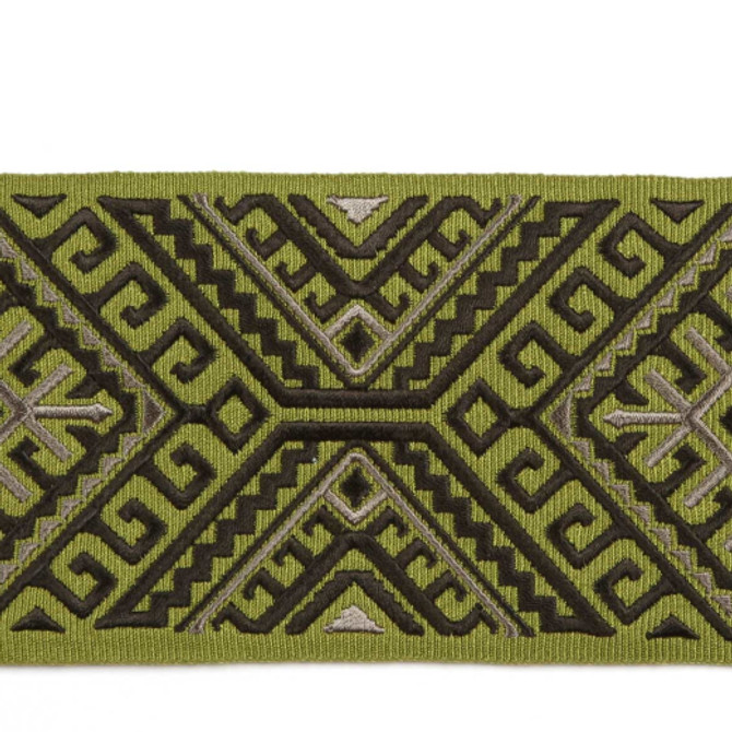 Vaduz - Avocado by Europatex Designer Fabric Tapes Galore 100% Polyester China See Sample Horizontal: N/A and Vertical: N/A 3.50 inches  - Swanky Fabrics -