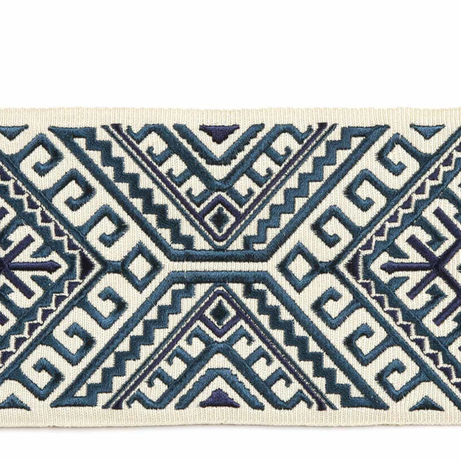Vaduz Seafoam by Europatex Designer Fabric Tapes Galore 100% Polyester 6.25" 3.50 inches - Swanky Fabrics -