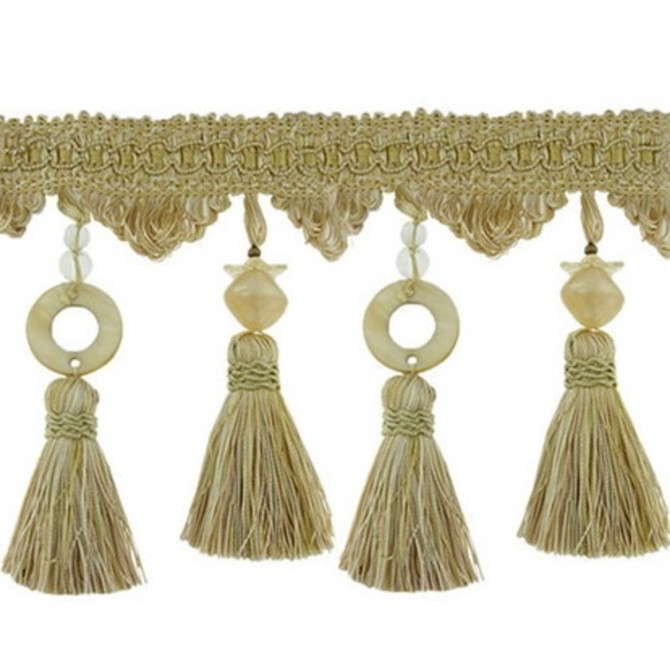 Vegas Cream by Europatex Designer Fabric Coral 40% Polyester, 40% Rayon, 20% Acrylic 2.50 inches - Swanky Fabrics -