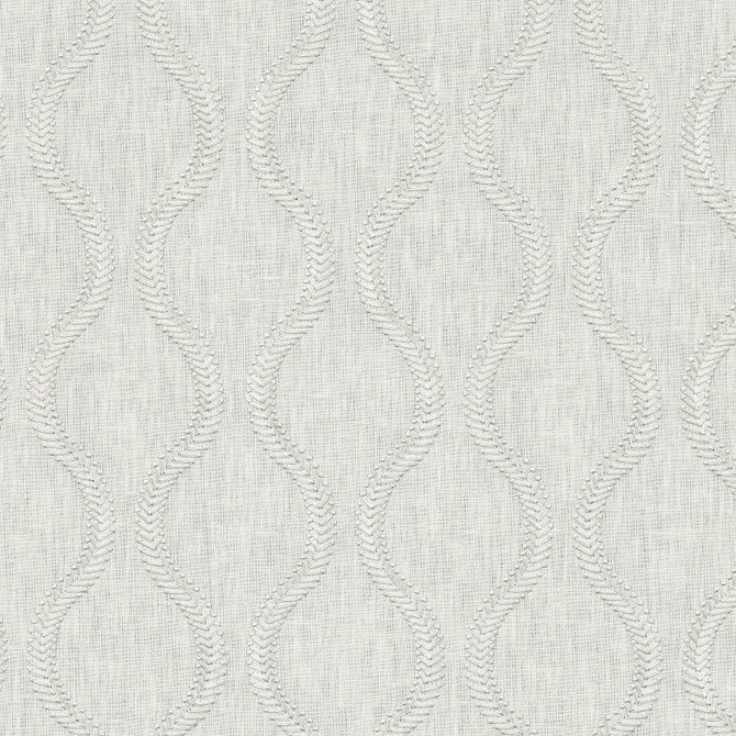 Flourish Emb Platinum 470822 by PKL Studio Designer Fabric - Base: 52% polyester, 48% cotton Emb: 100% rayon India 51000 Horizontal: 3.88 and Vertical: 4.5 55 - Swanky Fabrics -