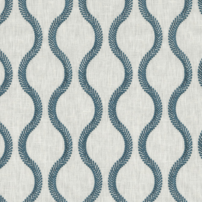 Flourish Emb Porcelain 470820 by PKL Studio Designer Fabric - Base: 52% polyester, 48% cotton Emb: 100% rayon India 51000 Horizontal: 3.88 and Vertical: 4.5 55 - Swanky Fabrics -