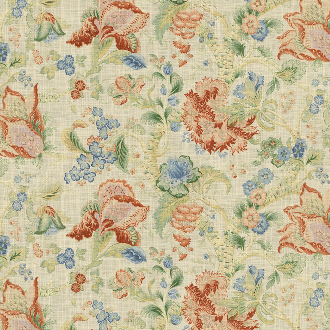 Sadie Salmon 470952 by PKL Studio Designer Fabric - 100% cotton China 21000 Horizontal: 18 and Vertical: 27 54 - Swanky Fabrics -