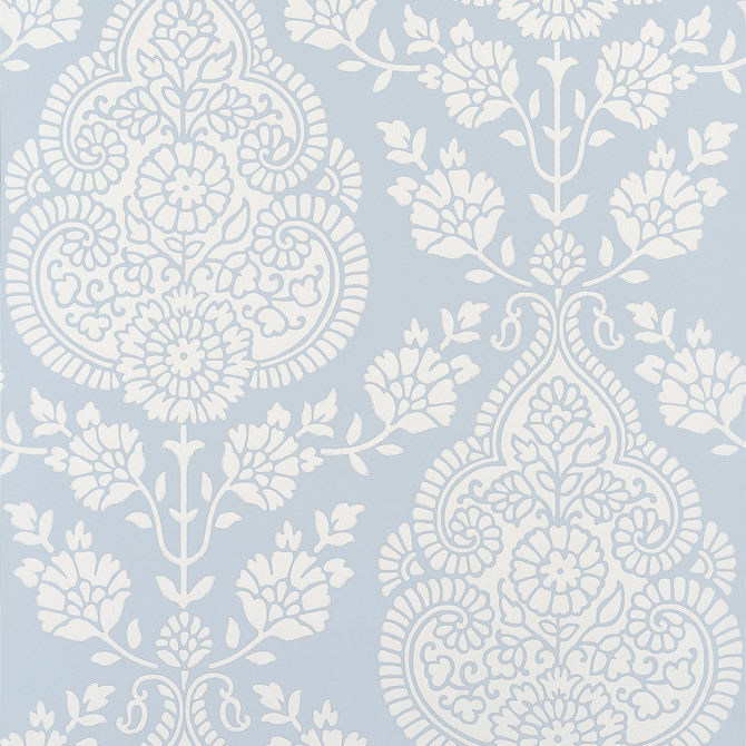 Balmuccia Damask Soft Blue AT57866 by Anna French Wallpaper Anna French Wallpaper Balmuccia Damask Soft Blue AT57866Wallpaper Bristol </p><p>Repeat: V: 21.00"(53.34 cm) 20.50"(52.07 cm) - Fabric Carolina -