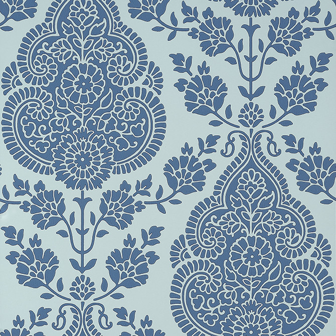 Balmuccia Damask Blue AT57868 by Anna French Wallpaper Anna French Wallpaper Balmuccia Damask Blue AT57868Wallpaper Bristol Non Woven Wallpaper UNITED KINGDOM </p><p>Repeat: V: 21 20.5 - Fabric Carolina -