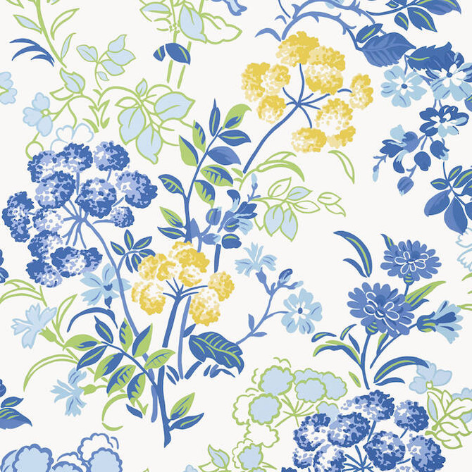 Spring Garden Blue and White T14336 by Thibaut Wallpaper Thibaut Wallpaper Spring Garden Blue and White T14336Wallpaper Canopy Wallpaper UNITED STATES </p><p>Repeat: V: 36 27 - Fabric Carolina -