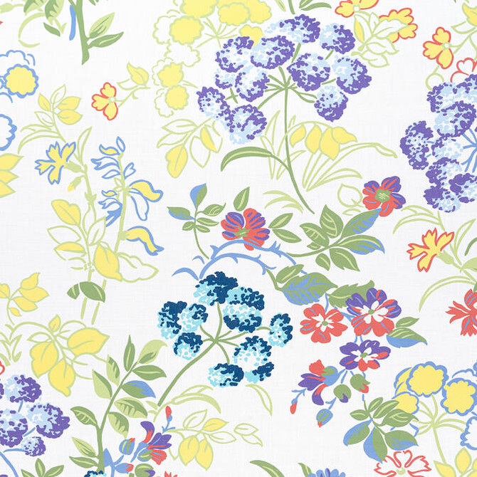 Spring Garden Brights F914341 by Thibaut Fabric Thibaut Fabric Spring Garden Brights F914341Fabric Canopy Fabric Book 60% Linen, 30% Cot, 10% Nylon UNITED KINGDOM </p><p>Repeat: V: 35 54 - Fabric Carolina -