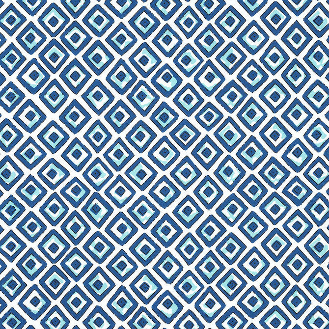 Indian Diamond Blue and Turquoise F910658 by Thibaut Fabric Thibaut Fabric Indian Diamond Blue and Turquoise F910658Fabric Ceylon Fabric 90% Cotton, 10% Linen UNITED STATES </p><p>Repeat: V: 24.75 54 - Fabric Carolina -