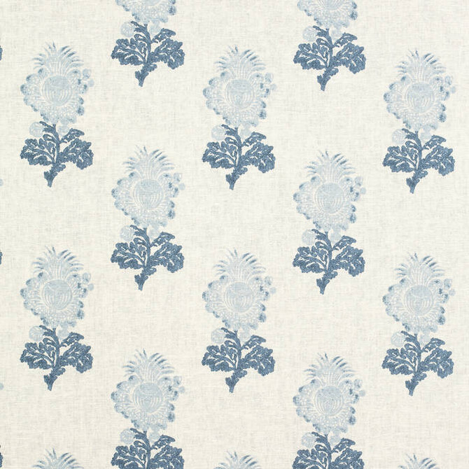 Aldith Blue F972608 by Thibaut Fabric Thibaut Fabric Aldith Blue F972608Fabric Chestnut Hill Fabric 55% Linen, 45% Cotton U.S.A. </p><p>Repeat: V: 12 54 - Fabric Carolina -