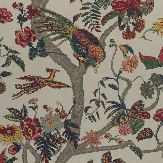 Coromandel Jewel F910229 by Thibaut Fabric Thibaut Fabric Coromandel Jewel F910229Fabric Colony Fabric Book 52% Cotton, 48% Linen ITALY </p><p>Repeat: V: 36 54 - Fabric Carolina -