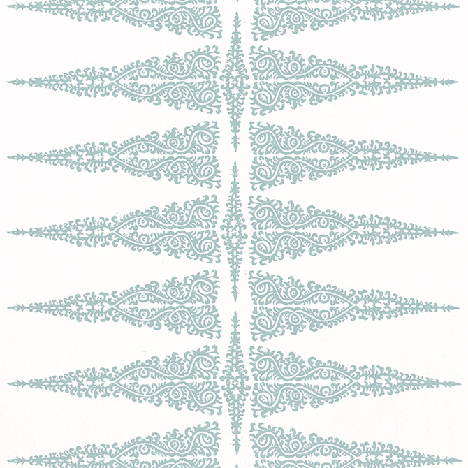 Ellery Stripe Robin's Egg on White AF24544 by Anna French Fabric Anna French Fabric Ellery Stripe Robin's Egg on White AF24544Fabric Devon Fabric Book 55% Linen, 45% Cotton INDIA </p><p>Repeat: V: 8.75 54 - Fabric Carolina -