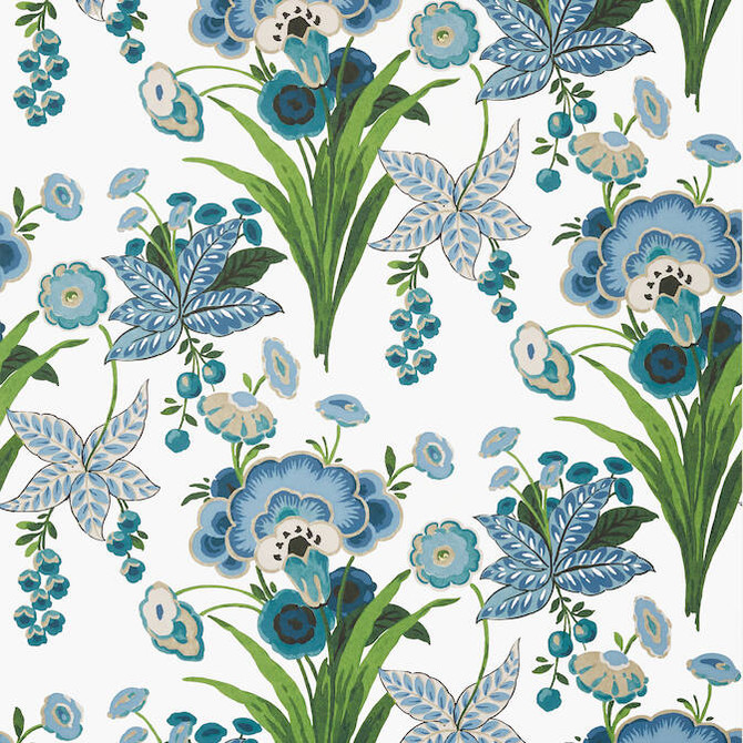 Pasadena Blue and Green T20851 by Thibaut Wallpaper Thibaut Wallpaper Pasadena Blue and Green T20851Wallpaper Eden Non Woven Wallpaper UNITED STATES </p><p>Repeat: V: 25 36 - Fabric Carolina -