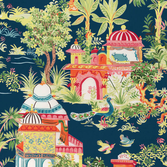 Mystic Garden Navy F920823 by Thibaut Fabric Thibaut Fabric Mystic Garden Navy F920823Fabric Eden Fabric Book 100% Cotton Sateen UNITED STATES </p><p>Repeat: V: 46 54 - Fabric Carolina -