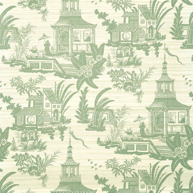 Empress Court Green T13650 by Thibaut Wallpaper Thibaut Wallpaper Empress Court Green T13650Wallpaper Grand Palace Abaca CHINA </p><p>Repeat: V: 31 36 - Fabric Carolina -