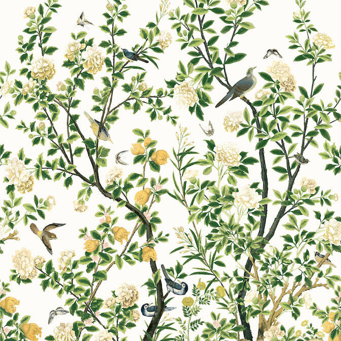 Jardin Bloom Mural 3 Panel Set White TM13666 by Thibaut Wallpaper Thibaut Wallpaper Jardin Bloom Mural 3 Panel Set White TM13666Wallpaper Grand Palace Non Woven Wallpaper 3 Panel Set UNITED STATES </p><p>Repeat: V: - 81 - Fabric Carolina -