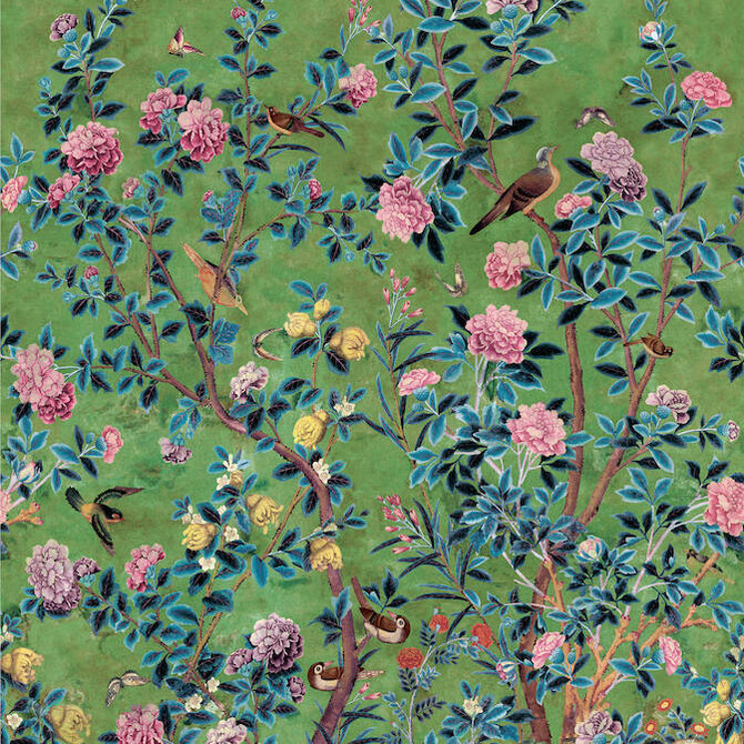 Jardin Bloom Mural 3 Panel Set Green TM13669 by Thibaut Wallpaper Thibaut Wallpaper Jardin Bloom Mural 3 Panel Set Green TM13669Wallpaper Grand Palace Non Woven Wallpaper 3 Panel Set UNITED STATES </p><p>Repeat: V: - 81 - Fabric Carolina -