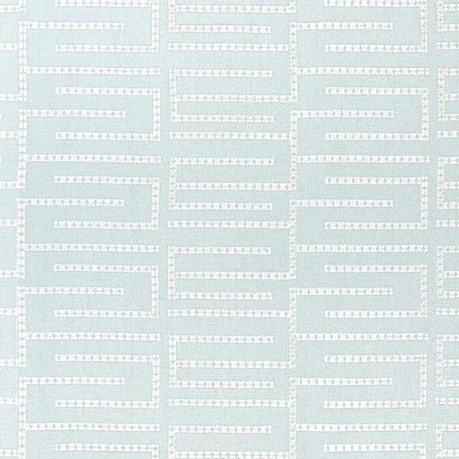 Architect Embroidery Mist W713629 by Thibaut Fabric Thibaut Fabric Architect Embroidery Mist W713629Fabric Grand Palace Fabric Book 90% Linen, 10% Viscose INDIA </p><p>Repeat: V: 5.75 53 - Fabric Carolina -