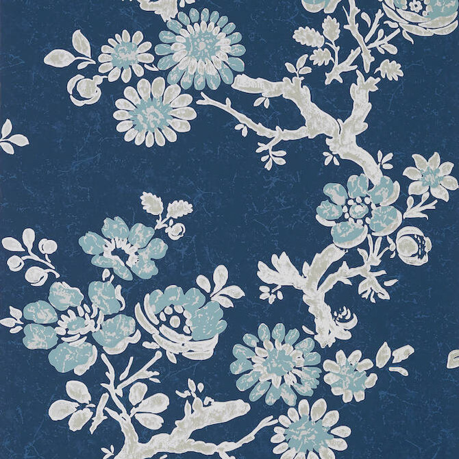 Claudette Navy T10813 by Thibaut Wallpaper Thibaut Wallpaper Claudette Navy T10813Wallpaper Heritage Wallpaper UNITED STATES </p><p>Repeat: V: 36 27 - Fabric Carolina -