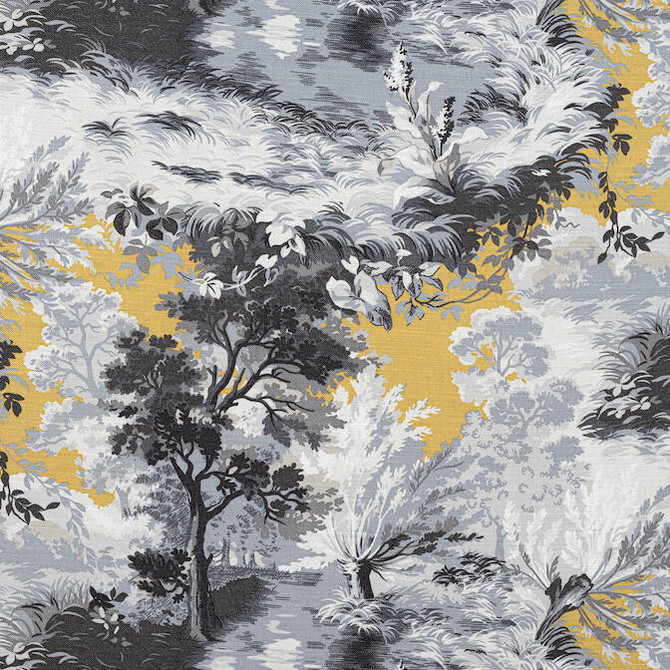 Lincoln Toile Yellow and Grey F910869 by Thibaut Fabric Thibaut Fabric Lincoln Toile Yellow and Grey F910869Fabric Heritage Fabric Book 52% Linen, 48% Cotton UNITED KINGDOM </p><p>Repeat: V: 28.75 54 - Fabric Carolina -