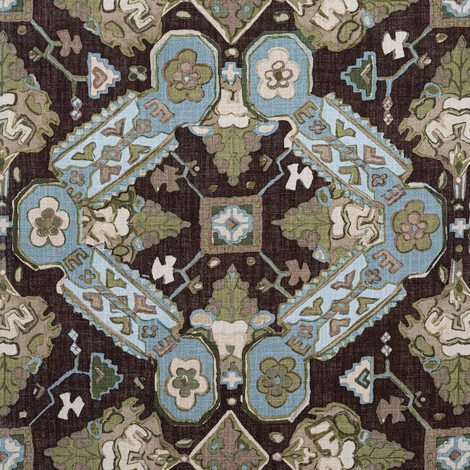 Persian Carpet Brown F910826 by Thibaut Fabric Thibaut Fabric Persian Carpet Brown F910826Fabric Heritage Fabric Book 100% Cotton THAILAND </p><p>Repeat: V: 26 54 - Fabric Carolina -