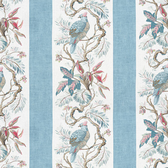 Williamson Spa Blue F910863 by Thibaut Fabric Thibaut Fabric Williamson Spa Blue F910863Fabric Heritage Fabric Book 51% Cotton, 49% Linen UNITED KINGDOM </p><p>Repeat: V: 17.5 54 - Fabric Carolina -