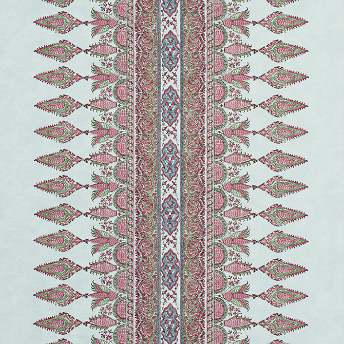 Akola Stripe Raspberry and Teal F936411 by Thibaut Fabric Thibaut Fabric Akola Stripe Raspberry and Teal F936411Fabric Indienne Fabric Book 60% Linen, 30% Cot, 10% Nylon SCOTLAND </p><p>Repeat: V: 4.5 54 - Fabric Carolina -