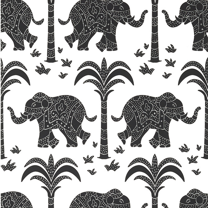 Elephant Black T16202 by Thibaut Wallpaper Thibaut Wallpaper Elephant Black T16202Wallpaper Kismet Wallpaper U.S.A. </p><p>Repeat: V: 25.25 27 - Fabric Carolina -