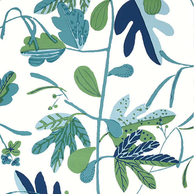 Matisse Leaf Green and Blue T16209 by Thibaut Wallpaper Thibaut Wallpaper Matisse Leaf Green and Blue T16209Wallpaper Kismet Wallpaper U.S.A. </p><p>Repeat: V: 36 27 - Fabric Carolina -
