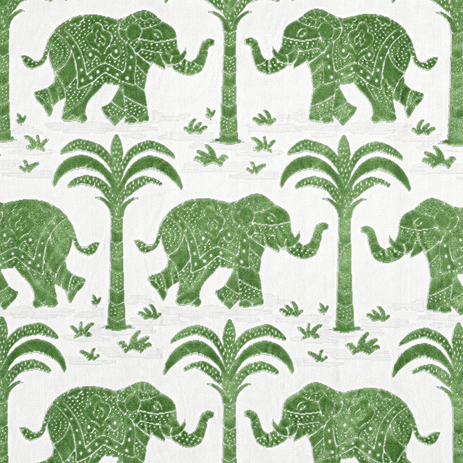 Elephant Velvet Green W716201 by Thibaut Fabric Thibaut Fabric Elephant Velvet Green W716201Fabric Kismet Fabric Book 100% Cotton INDIA </p><p>Repeat: V: 21.5 53 - Fabric Carolina -
