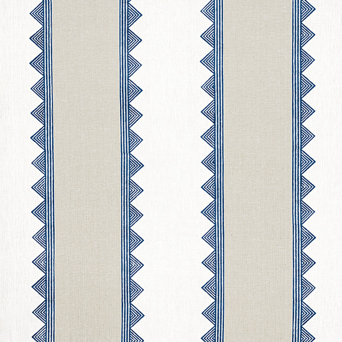 Kismet Stripe Navy F916226 by Thibaut Fabric Thibaut Fabric Kismet Stripe Navy F916226Fabric Kismet Fabric Book 55% Cotton, 45% Linen INDIA </p><p>Repeat: V: 2 54 - Fabric Carolina -