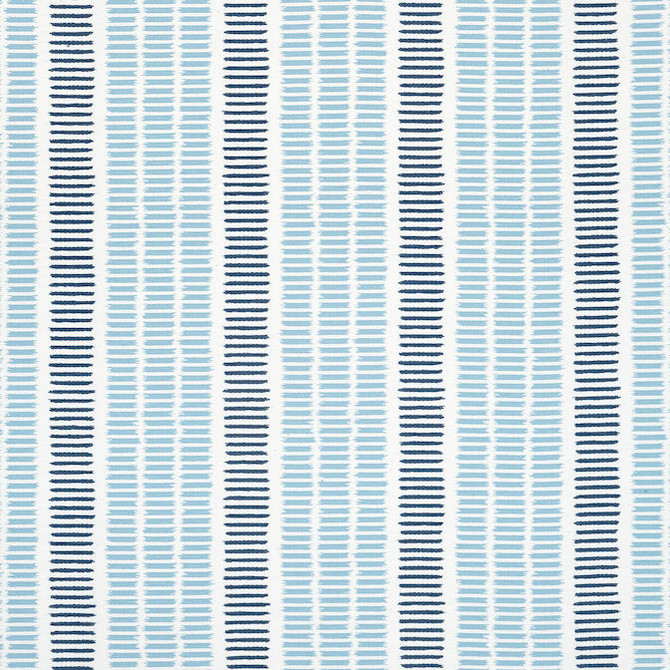 Topsail Stripe Sky and Marine W73515 by Thibaut Fabric Thibaut Fabric Topsail Stripe Sky and Marine W73515Fabric Landmark 100% Polyester (UV) U.S.A. </p><p>Repeat: V: 8.5 54 - Fabric Carolina -
