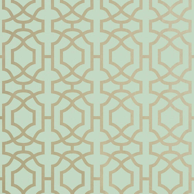 Alston Trellis Metallic Gold on Seaglass T13031 by Thibaut Wallpaper Thibaut Wallpaper Alston Trellis Metallic Gold on Seaglass T13031Wallpaper Monterey Wallpaper U.S.A. </p><p>Repeat: V: 8.5 27 - Fabric Carolina -