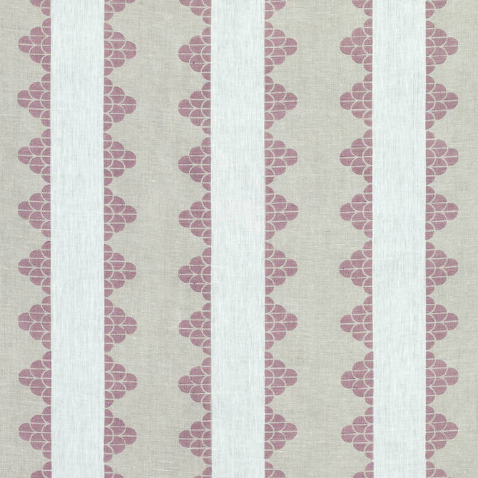Dhara Stripe Plum F92940 by Thibaut Fabric Thibaut Fabric Dhara Stripe Plum F92940Fabric Paramount Fabric Book 100% Linen INDIA </p><p>Repeat: V: 3.25 52 - Fabric Carolina -