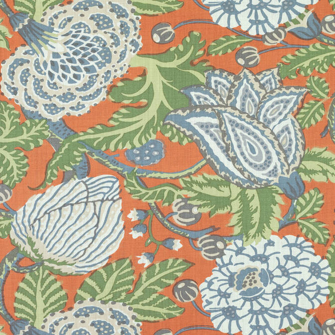Mitford Orange F92945 by Thibaut Fabric Thibaut Fabric Mitford Orange F92945Fabric Paramount Fabric Book 100% Linen UNITED KINGDOM </p><p>Repeat: V: 25 54 - Fabric Carolina -