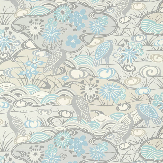 Heron Stream Soft Blue T13330 by Thibaut Wallpaper Thibaut Wallpaper Heron Stream Soft Blue T13330Wallpaper Pavilion Non-Woven Vinyl Wallpaper UNITED STATES </p><p>Repeat: V: 21 27 - Fabric Carolina -